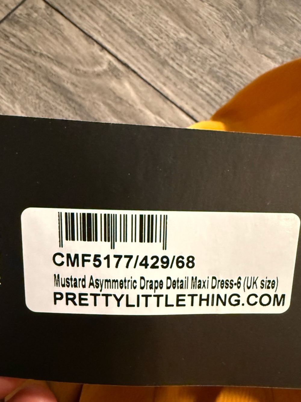 PrettyLittleThing Mustard Yellow Satin Plunge Maxi Dress - Picture 5 of 6